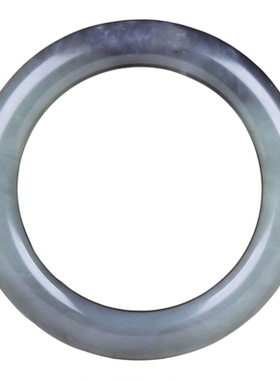 （古晨珠宝）青海和田玉烟紫手镯女款玉镯腕间美玉悬73g56mm