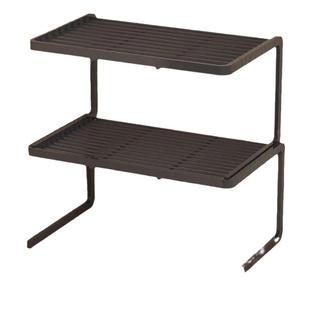 橱柜分层架厨房锅架置物架灶台餐具收纳架水槽下双层锅子分隔架