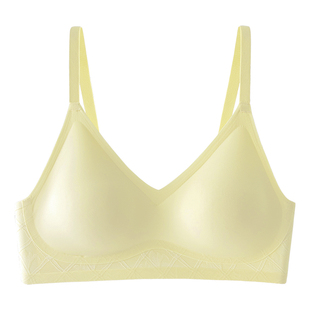 舒适不闷热无痕内衣轻薄蕾丝边薄款小胸聚拢透气文胸2件装无钢圈