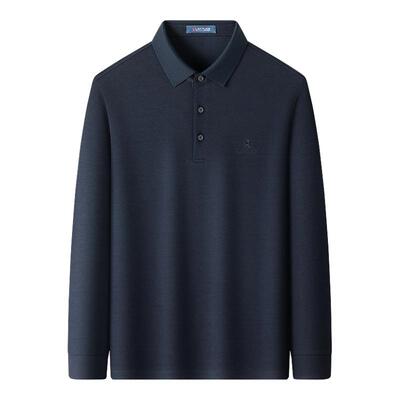 梦特娇长袖Polo衫抗皱易打理