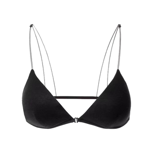 维纳斯祝福细肩带美背内衣女夏薄款性感前扣法式三角杯文胸套装