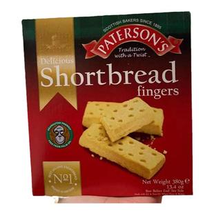 英国奶香全黄油饼干Paterson's Shortbread手指苏格兰曲奇300g