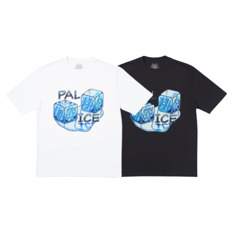 PAL ICE T-SHIRT 冰块字母LOGO圆领T恤 潮牌男女宽松短袖TEE
