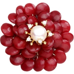 SPECIAL轻奢淡水珍珠胸针别针花朵造型胸饰丝巾扣配饰2026年新款