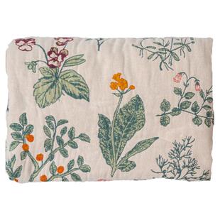 清新丛林纱布盖毯纯棉毛巾被夏季复古全棉午睡毯子空调休闲毯