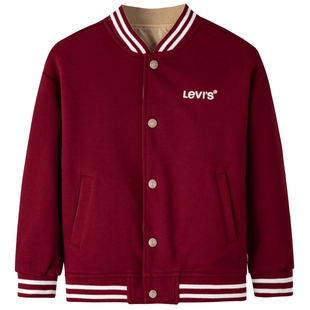 【双面穿】Levis李维斯红色夹克童装女童外套男童棒球服儿童新年