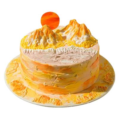 CAKEBOSS日照金山日进斗金奶油生日蛋糕聚会下午茶北京同城配送