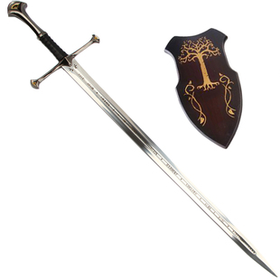 HCMY 魔戒指环王剑纳西尔圣剑经文版阿拉贡金属剑周边模型未开刃