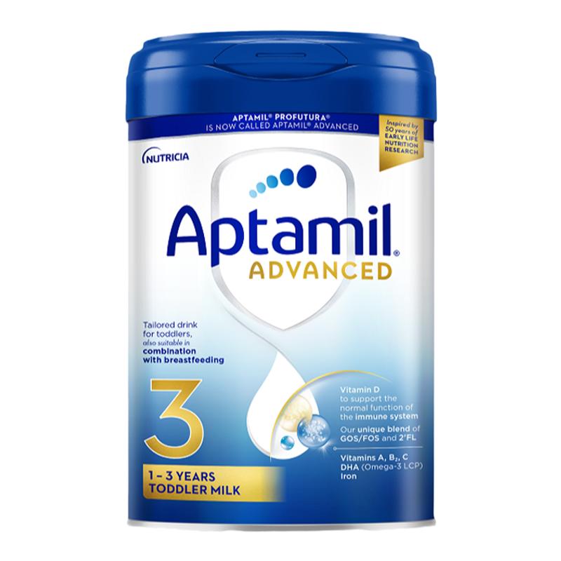 英国爱他美Aptamil白金版3段婴幼儿牛奶粉三段适合1-3岁宝宝 800g