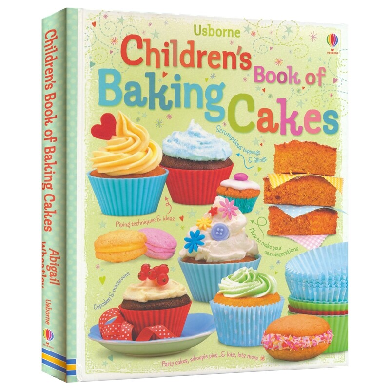 Children's Book of Baking Cakes 尤斯伯恩 儿童蛋糕烘焙入门指南 精装 蛋糕装饰方法详细教学 百科科普读物 英文原版进口图书