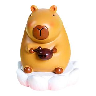 正版卡皮巴拉水豚盲盒手办小公仔可爱情绪稳定办公室学生解压摆件