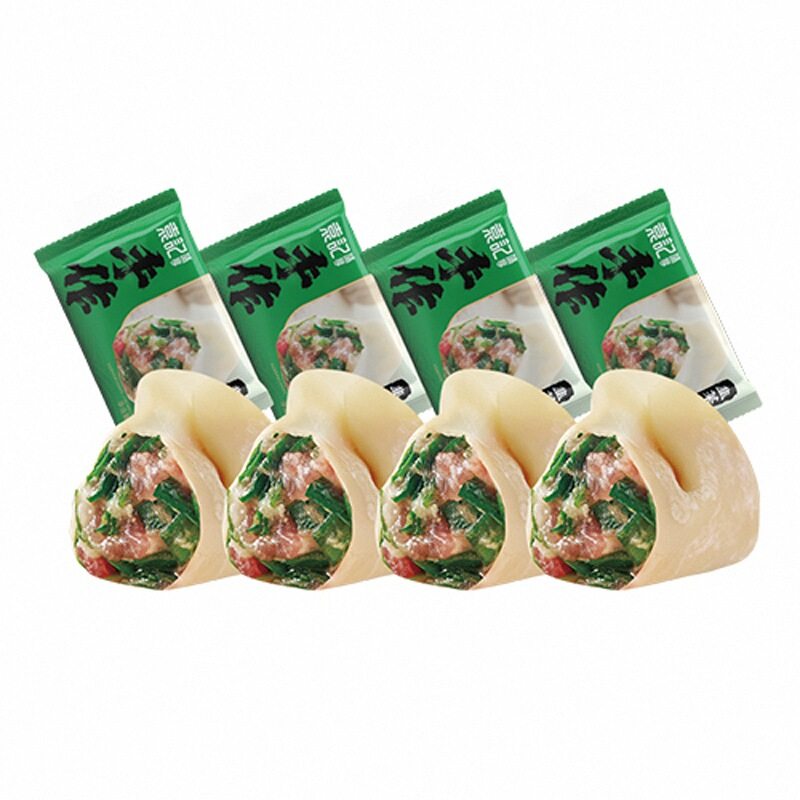 袁记味享韭菜鲜肉饺早餐