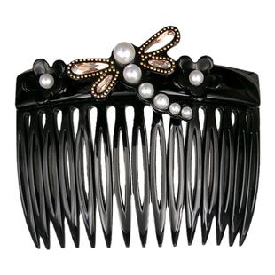 高端品牌发饰醋酸蜻蜓发梳盘发插梳刘海梳法国法式头饰