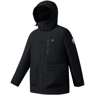 FILA斐乐男羽绒服2025冬新款健身运动保暖外套防泼水工装派克服女