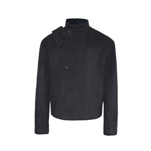 JCAESAR JACKET 翻领纽扣羊毛夹克 高含量羊毛 可调节腰袢 微宽松