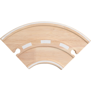 勒酷小火车轨道积木制公路配件 积木场景配件拓展拼搭益智玩具2岁