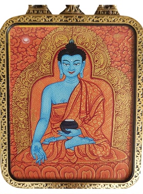 唐卡手绘收藏级药师佛时轮金刚