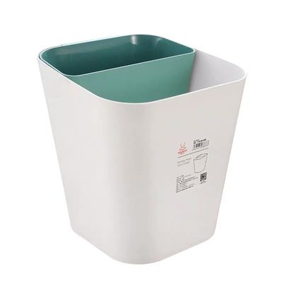 分格两用双层无盖简约小篓垃圾桶