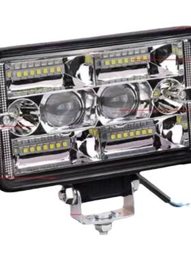 货车汽车led射灯大视野远近光倒车灯摩托收割机12v24v48v60v通用