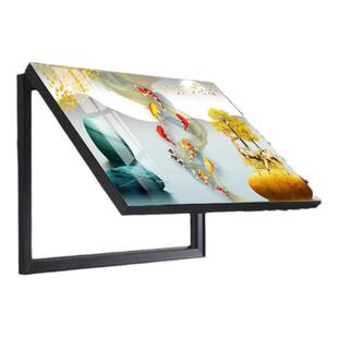 新中式电表箱装饰画九鱼免打孔客厅开关电表盒配电箱电闸挂画遮挡