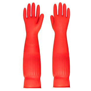 回力加长款橡胶手套加绒加厚乳胶防水耐用乳胶洗碗洗衣服厨房冬季