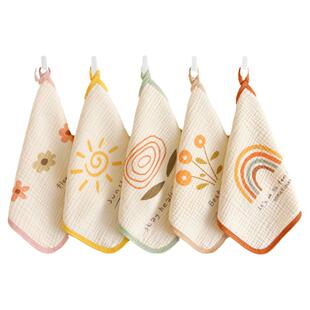 纱布小方巾新生婴儿儿童毛巾宝宝洗脸专用a类纯棉手帕洗脸擦嘴巾