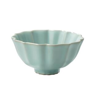 青澹汝窑茶杯主人杯单杯荷瓣杯陶瓷品茗杯茶盏景德镇汝瓷功夫茶具