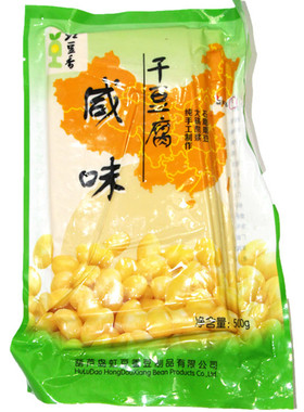东北葫芦岛虹豆香咸味干豆腐500g
