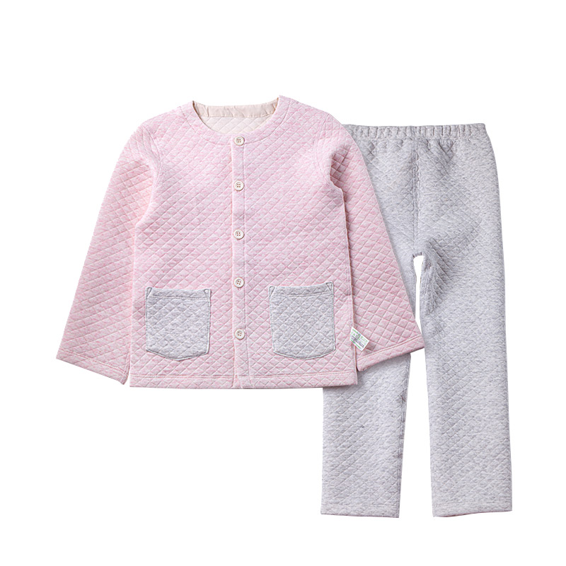 有机棉婴童保暖家居服套装