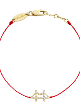 redline女士金镶钻金门大桥手绳