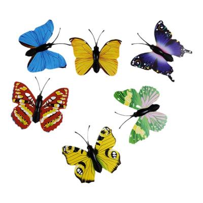 凉菜装饰围边蝴蝶仿真蝴蝶摆盘立体花草点缀创意盘式小摆件菜品