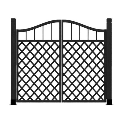 围栏门户外庭院防腐木网格栅栏门