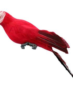 仿真鹦鹉摆件园林庭院小鸟泡沫