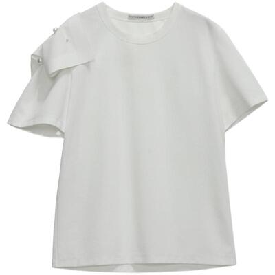 CM短袖经典人造珍珠百搭T恤