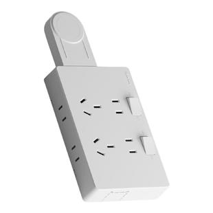 86明装免接线扩展插座一转多孔位多功能扩展五孔插排烤漆超薄面板