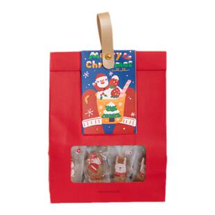 新年自制纽扣饼干雪花酥牛轧咖啡糖烘焙点心糖果牛皮纸自立包装袋