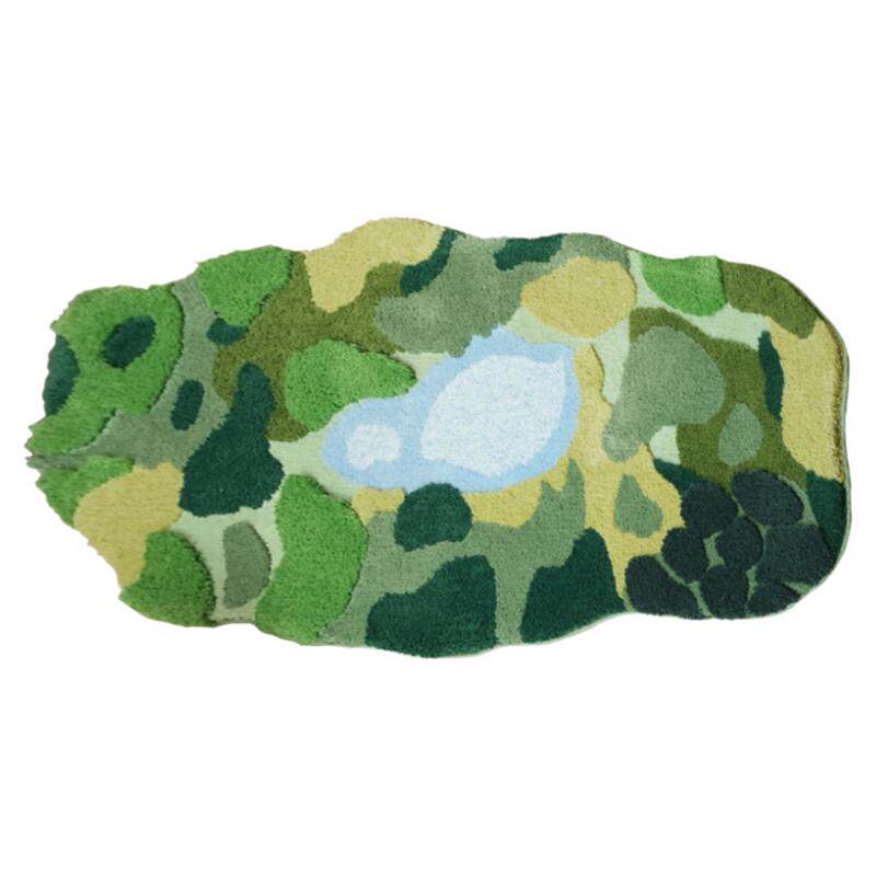 北欧风立体植绒地毯卧室防滑耐脏