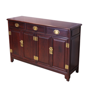 东非酸枝餐边柜红木茶水边柜收纳储物柜客厅靠墙中式实木柜子家具