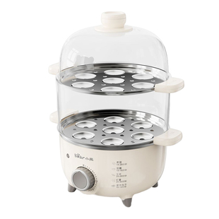 小熊不锈钢双层煮蛋器定时家用多功能小型蒸蛋器自动断电鸡蛋羹机