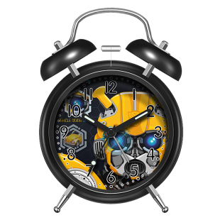 正版变形金刚闹钟儿童男孩初中机械学生专用起床神器强力叫醒时钟