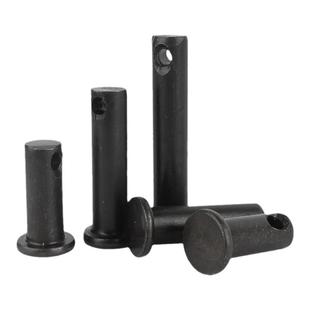 GB882铁黑色带孔销轴平头圆柱销销钉插销定位销M4M5M6M8M10M12M30