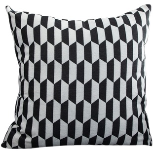 黑白色系斑马纹抱枕沙发靠垫套办公室靠枕靠背腰枕垫简约现代靠包