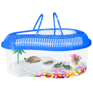 乌龟缸家用带晒台巴西龟小别墅造景养龟饲养缸专用生态缸塑料鱼缸
