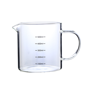 玻璃杯子带刻度量杯水杯加厚耐高温带把手茶杯牛奶杯带盖可微波炉
