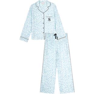 维密明星同款宅度假天丝绵柔印花长袖长裤家居服睡衣女2026春