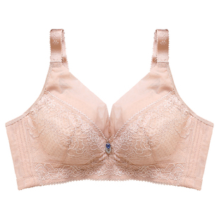 夏季收副乳聚拢调整型文胸无钢圈女士内衣超薄款透气性感大胸显小