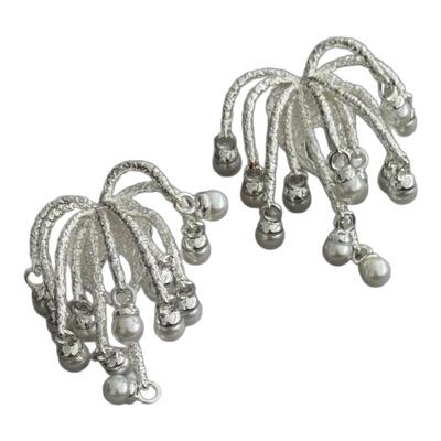 Aki赵露思同款水中花火珠珠耳环新年闪闪年会派对耳钉戒指轻奢