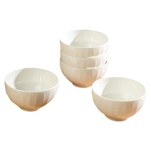 舍里白色轻奢碗盘套装家用简约小碗高级感菜盘子餐盘米饭碗盘餐具