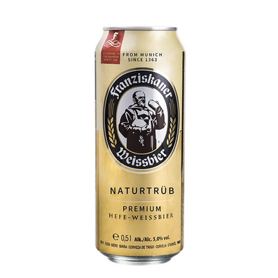 教士小麦白啤5%vol德国原装进口