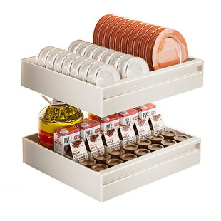 束丰厨房抽屉抽拉式碗碟灶下槽拉篮橱柜收纳盒调料置物架柜内碗架